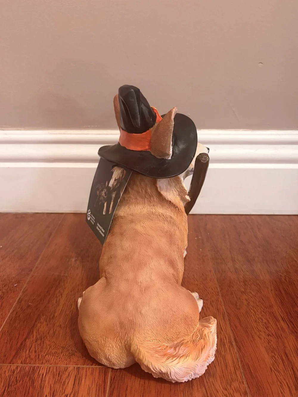NWT Corgi Halloween Decor Witch Statue
